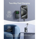 پاوربانک وایرلس انکر مدل ANKER A1657H11 10000mAh 30W مشکی - تصویر 3