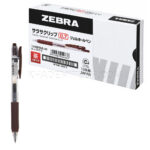 روان‌نویس ژلی ساراسا کلیپ زبرا مدل ZEBRA JJB15-E Sarasa Clip 0.7 قهوه ای بسته 10 عددی