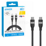 کابل شارژ دو سر تایپ سی انکر مدل ANKER A82E2H12 USB-C PD 240W مشکی طول 1.8 متر