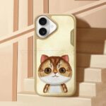 قاب اپل مدل Nimmy Big Eyes Golden British IPHONE 16Pro زرد - تصویر 2