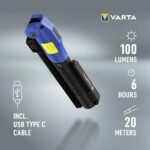 چراغ قوه چندکاره وارتا مدل VARTA F20R - تصویر 2