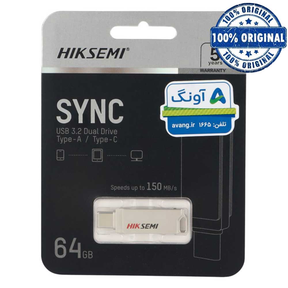 فلش هایک سمی مدل HIKSEMI E327C TYPE_C USB3.2 64G