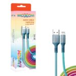 بسته 25 عددی کابل شارژ لایتنینگ موکسوم مدل MOXOM KH-100 IPHONE رنگین کمان طول 1 متر - تصویر 2