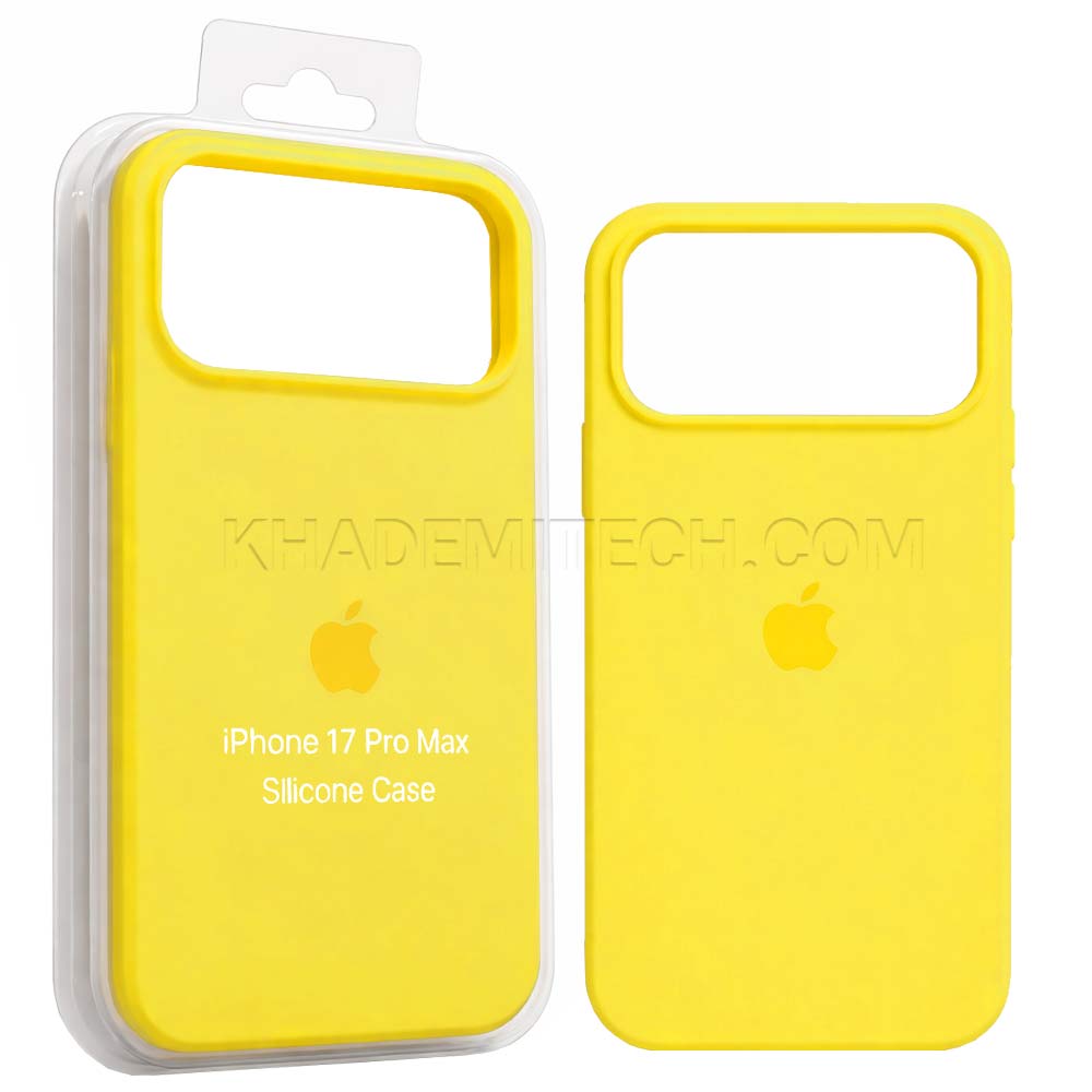 قاب سیلیکونی اپل مدل Silicon IPHONE 17 ProMax زرد