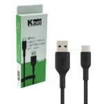 کابل شارژ تایپ سی کی نت مدل K-NET K-CUC02010 TYPE-C طول 1 متر