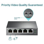 هاب سوئیچ 5 پورت تی پی لینک مدل TP-LINK TL-SF1005P Desktop Switch with 4-Port PoE+ - تصویر 4