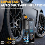 پمپ باد پرتابل مدل Portable Air Pump PL01 مشکی - تصویر 2