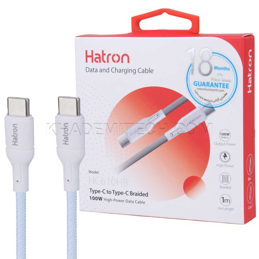 کابل تایپ سی هترون مدل Hatron HC610HB PD آبی