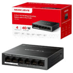 هاب سوئیچ 6 پورت مرکوسیس مدل MERCUSYS MS106LP 6-Port Desktop PoE Switch, 40W