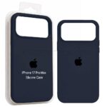 قاب سیلیکونی اپل مدل Silicon IPHONE 17 ProMax آبی کاربنی