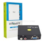 تبدیل VGA به HDMI رویال مدل ROYAL مشکی + آداپتور