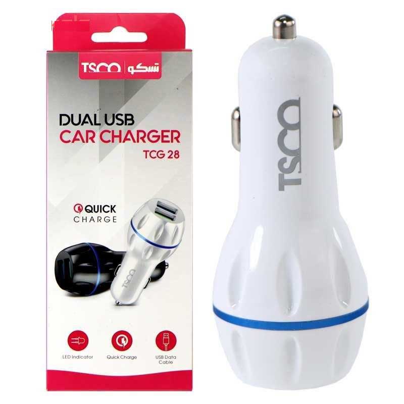 112564648 شارژرفندکی تسکو TCG28مشکی QC3 - تصویر 1