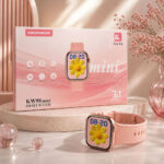 ساعت هوشمند کیکویر مدل KEQIWEAR KW98 mini صورتی همراه با 7 بند - تصویر 3