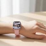 ساعت هوشمند کیکویر مدل KEQIWEAR KW98 mini صورتی همراه با 7 بند - تصویر 2