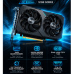 کارت گرافیک گیمینگ ایسوس مدل ASUS NVIDIA GEFORCE RTX3060-012G-v2 OC 12GB GDDR6 DUAL - تصویر 2