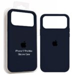 قاب سیلیکونی اپل مدل Silicon IPHONE 17 ProMax سرمه ای