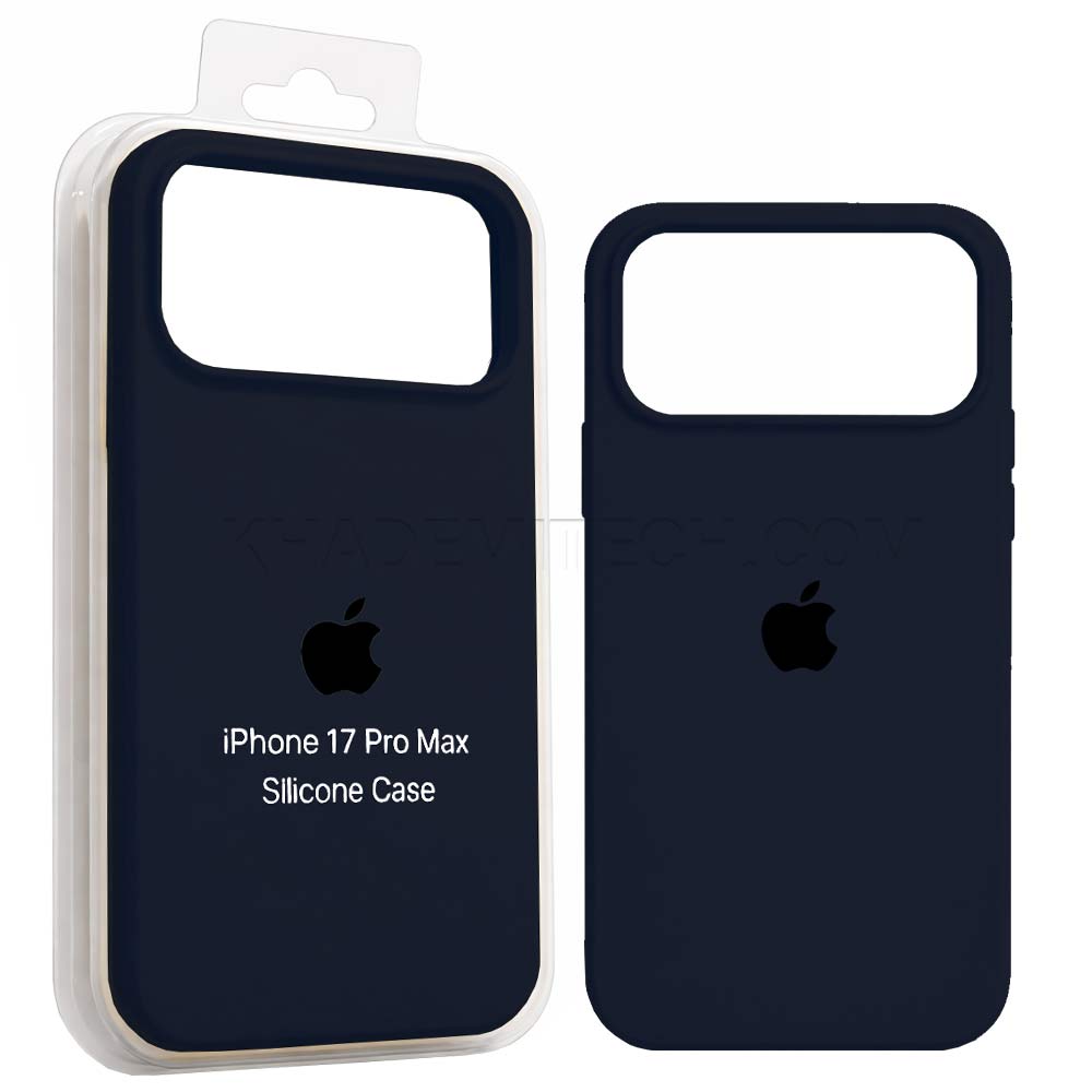 قاب سیلیکونی اپل مدل Silicon IPHONE 17 ProMax سرمه ای