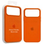 قاب سیلیکونی اپل مدل Silicon IPHONE 17 ProMax نارنجی