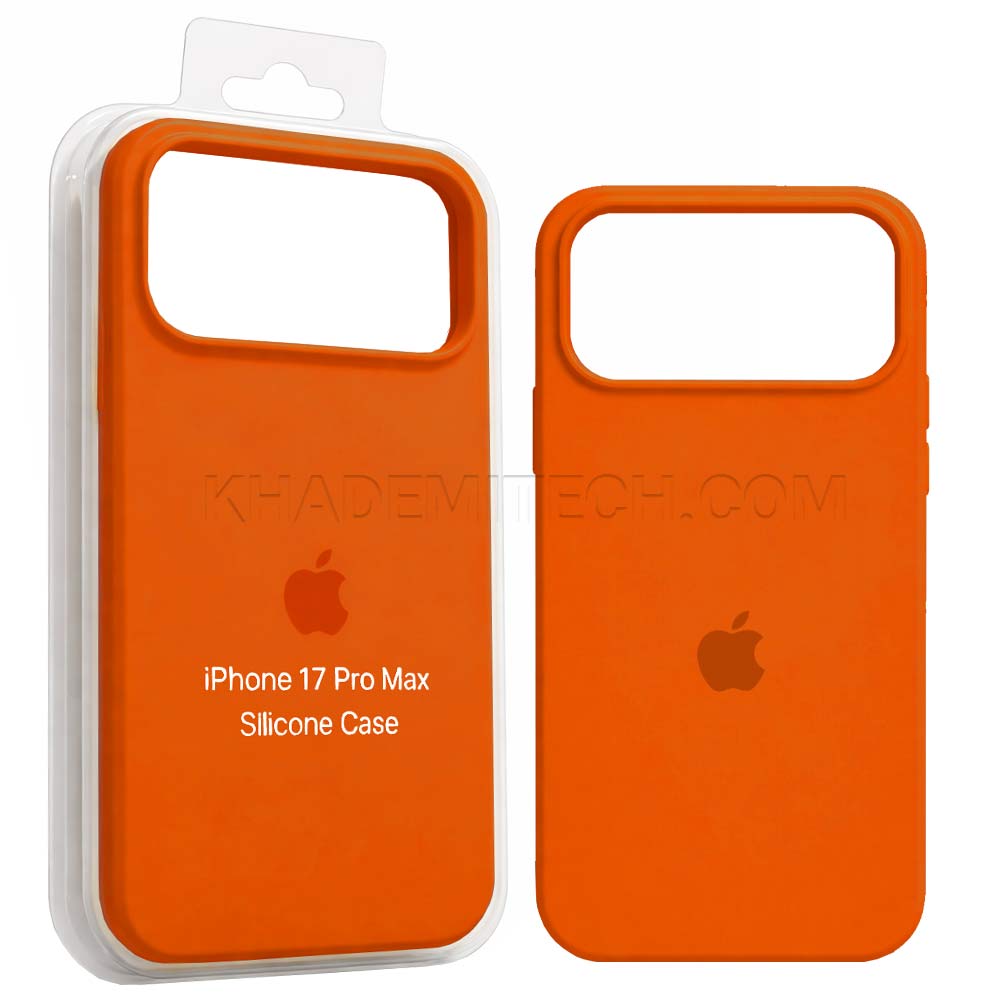 قاب سیلیکونی اپل مدل Silicon IPHONE 17 ProMax نارنجی