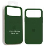 قاب سیلیکونی اپل مدل Silicon IPHONE 17 ProMax یشمی