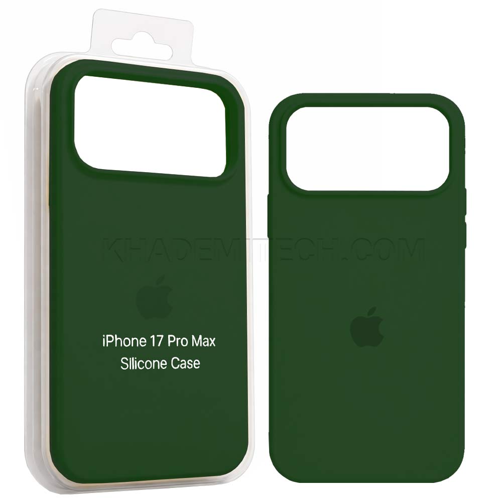 قاب سیلیکونی اپل مدل Silicon IPHONE 17 ProMax یشمی