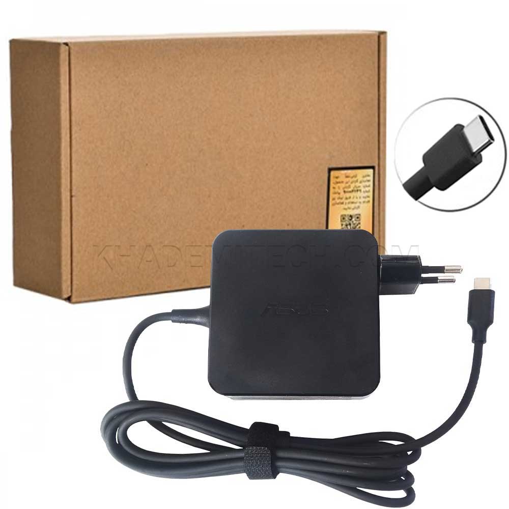 شارژر لپ تاپ ایسوس مدل RO ASUS 20Volt 3.25Amper فیش تایپ سی