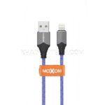 کابل شارژ لایتنینگ موکسوم مدل MOXOM KH-16i IPHONE بدون پک سرمه ای طول 1 متر