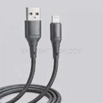 بسته 12 عددی کابل شارژ لایتنینگ موکسوم مدل MOXOM KH-16i IPHONE بدون پک سرمه ای طول 1 متر - تصویر 2