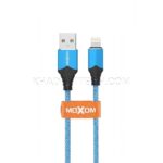 کابل شارژ لایتنینگ موکسوم مدل MOXOM KH-16i IPHONE بدون پک آبی طول 1 متر