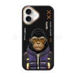 قاب اپل مدل Nimmy Cool Cute Gorilla IPHONE16 مشکی - تصویر 2