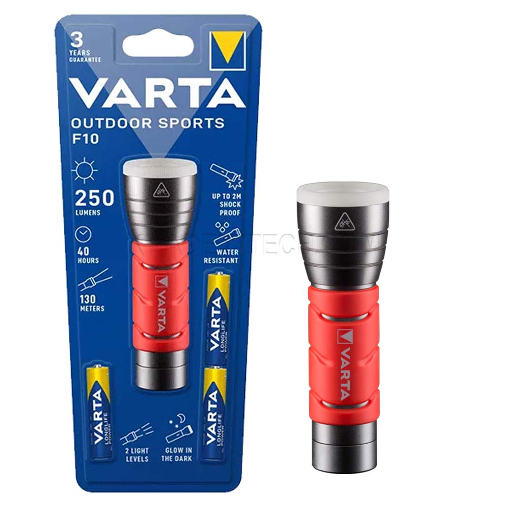 چراغ قوه وارتا مدل VARTA F10 قرمز