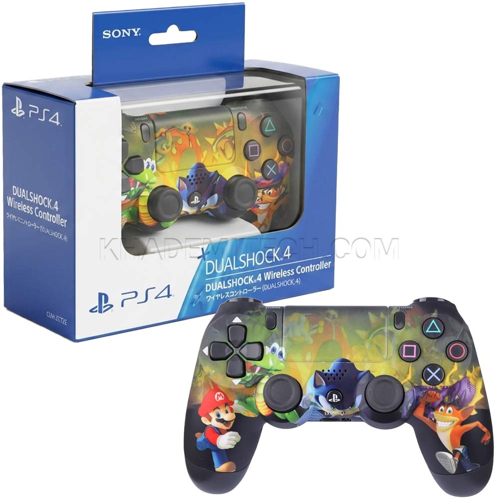 دسته بازی سونی مدل SONY DUALSHOCK PS4 طرح SONIC-MARIO-CRASH