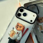 قاب آنتی شوک اپل تدی مدل Teddy IPHONE 17Pro شفاف - تصویر 2