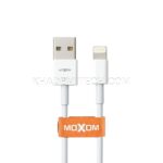 کابل شارژ لایتنینگ موکسوم مدل MOXOM KH-18i IPHONE بدون پک سفید طول 1 متر