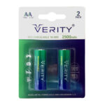 باتری شارژی قلمی وریتی مدل VERITY 2500mAh بسته 2 عددی