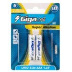 باطری آلکالاین 2 نیم قلم گیگاسل مدل GIGACELL SUPER Alkaline
