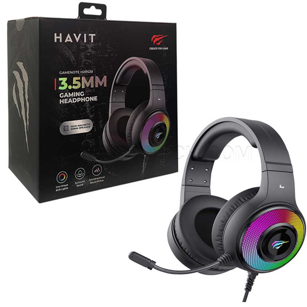 هدست سیم دار گیمینگ مدل HAVIT H2042D مشکی