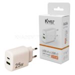 کلگی شارژر کی نت مدل KNET K-WCUAUC25W PD+USB