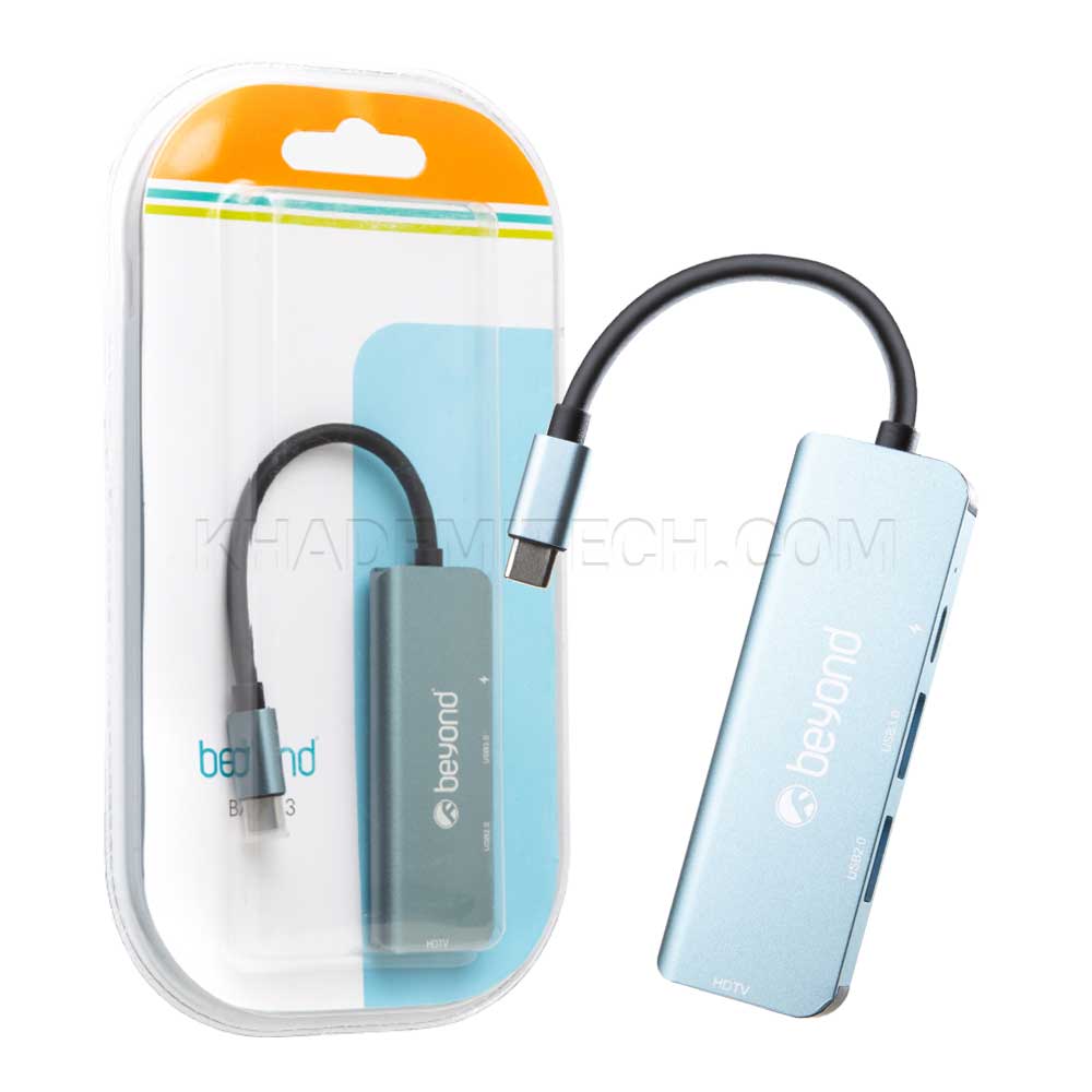 هاب تایپ سی بیاند مدل BEYOND BA-413 4Port