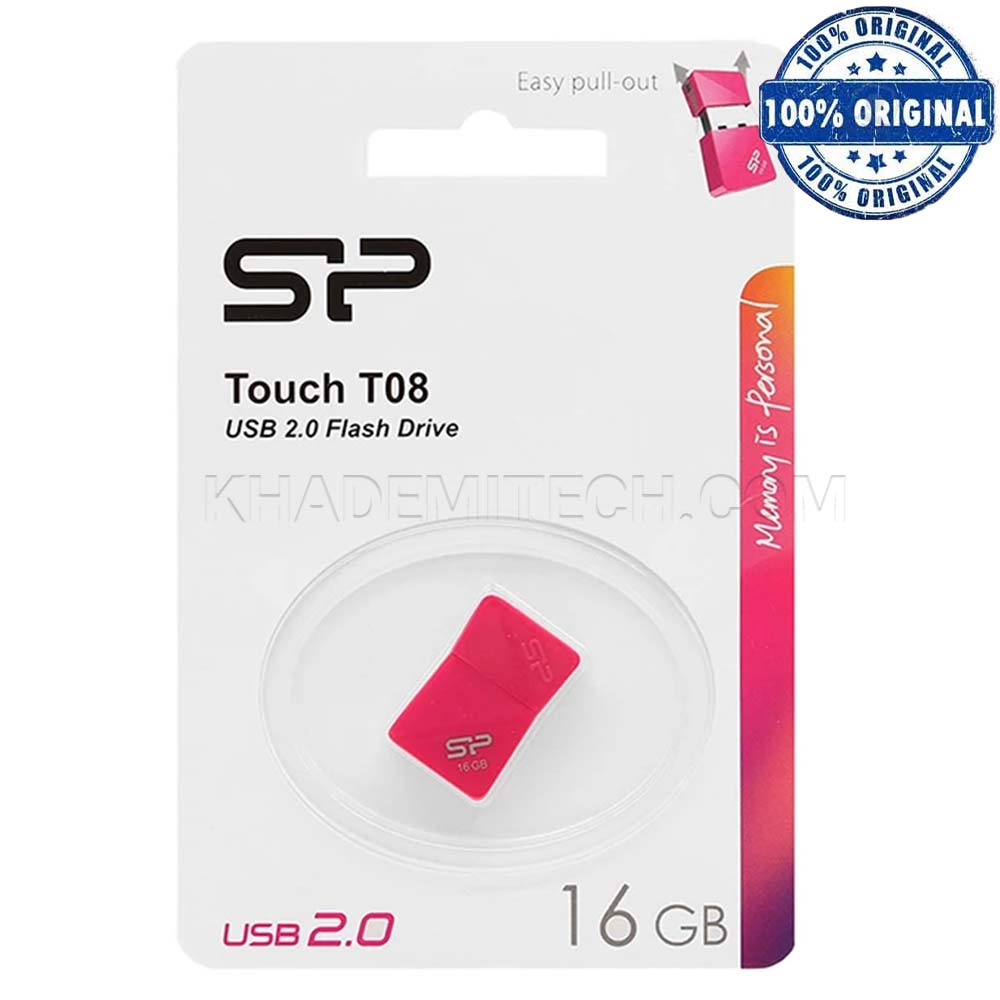 فلش سیلیکون پاور مدل SiliconPower Touch T08 16G صورتی گارانتی رها گستر