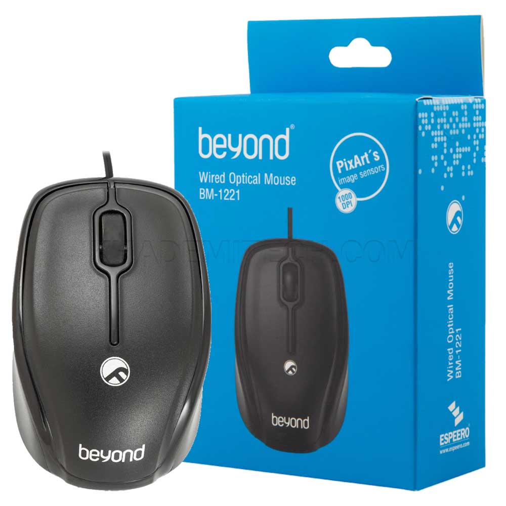 ماوس سیم دار بیاند مدل BEYOND BM-1221 مشکی