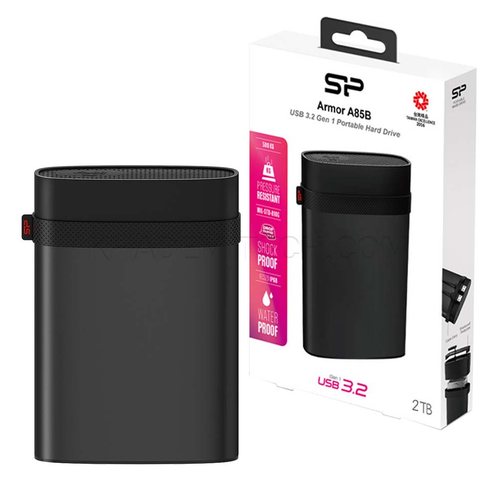 هارد اکسترنال سیلیکون پاور مدل Silicon Power Armor A85B 2T مشکی