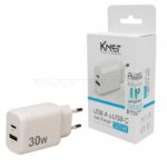 کلگی شارژر کی نت مدل KNET K-WCUAUC30W 2Port