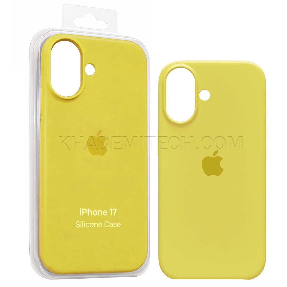 قاب سیلیکونی اپل مدل Silicon IPHONE 17 زرد