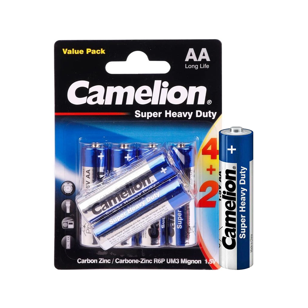 باطری ساده قلمی 4+2 کارتی کملیون مدل CAMELION 1.5V