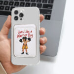 جا کارتی مگ سیف دار  مدل WALLET MAGSAFE Warrior Boy چرم طرح بوکسر سفید - تصویر 2