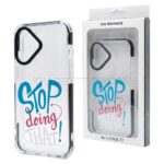 قاب آنتی شوک اپل مدل STOP IPHONE 16 شفاف