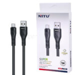 کابل شارژ تایپ سی نیتو مدل  NITU NC398 مشکی طول 1 متر