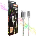 کابل موکسوم MOXOM KH-68 LED MICRO سفید - تصویر 2