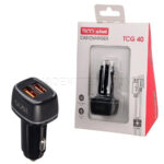 شارژر فندکی تسکو مدل TSCO TCG40 مشکی همراه کابل
